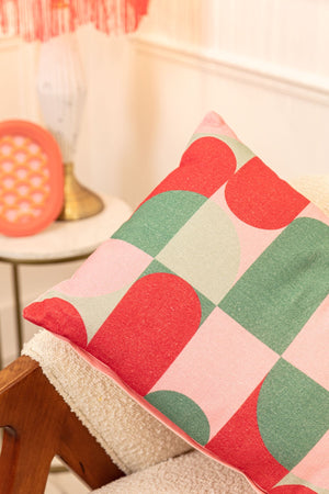 Carraig Donn Riley Pink Geo Cushion