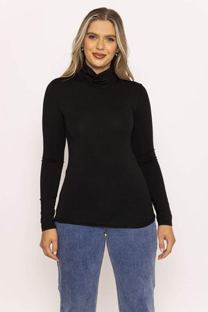 Carraig Donn Roll Neck in Black