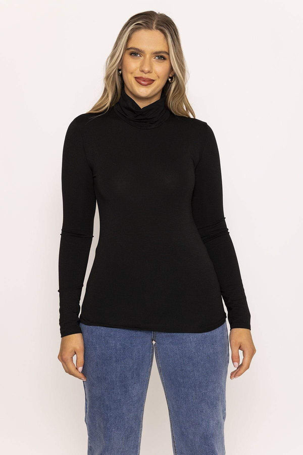Carraig Donn Roll Neck in Black