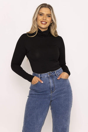 Carraig Donn Roll Neck in Black