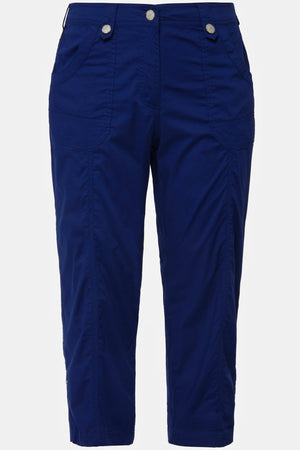 Carraig Donn Roll-Tab Hem Stretch Cargo Pants in Dark Blue