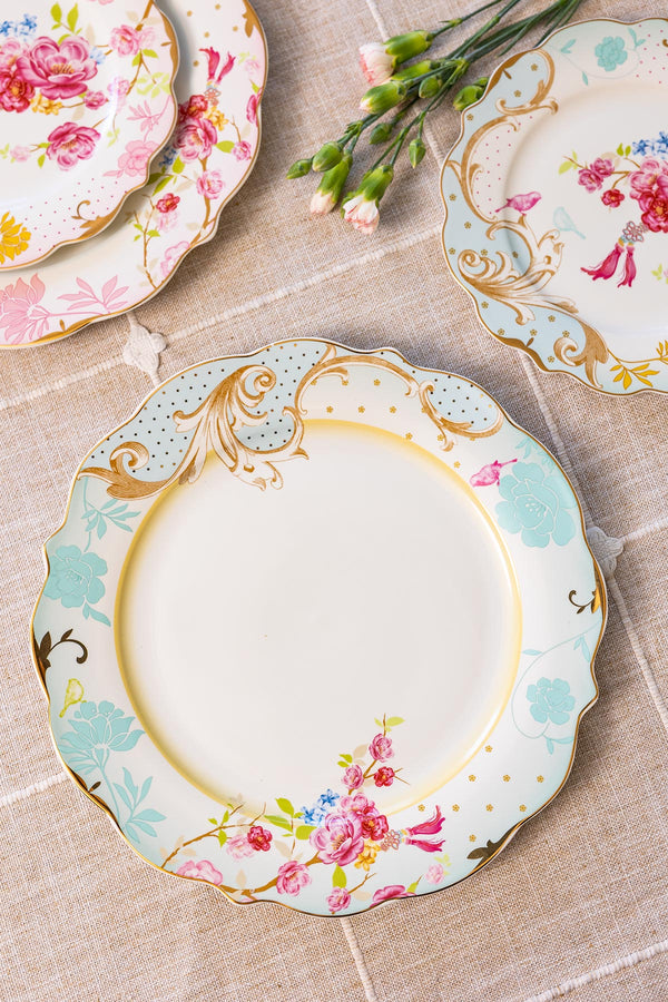 Carraig Donn Rosa Belle Blue Dinner Plate