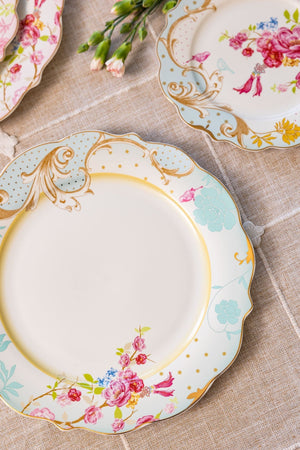 Carraig Donn Rosa Belle Blue Dinner Plate
