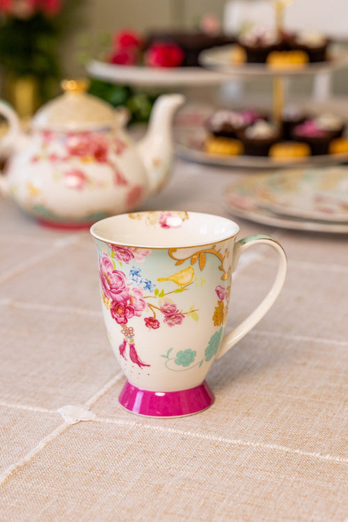 Rosa Belle Blue Mug