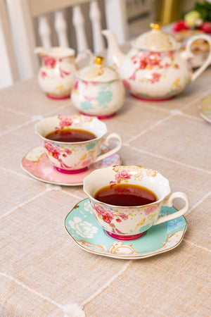 Carraig Donn Rosa Belle Cups & Saucer Set