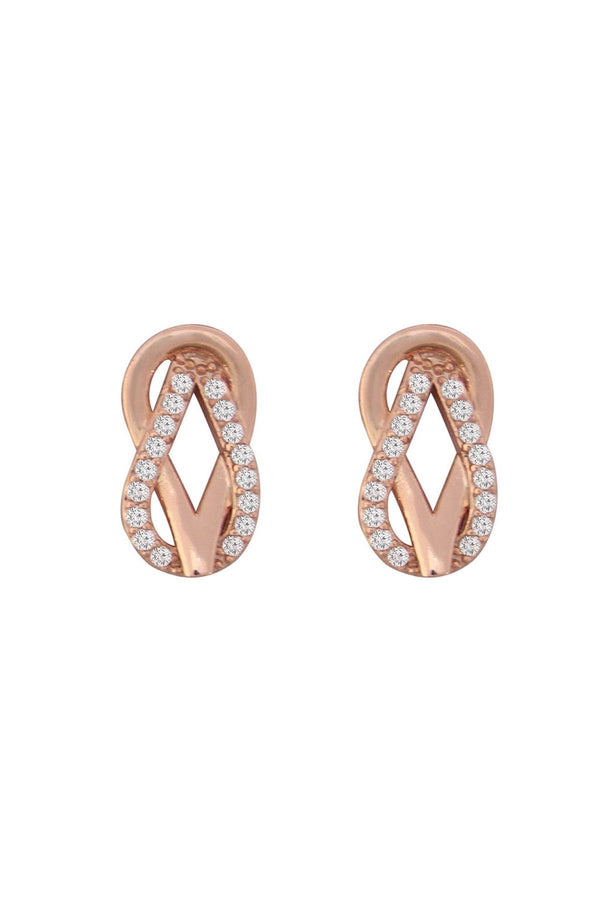 Carraig Donn Rose Double Swirl Earrings