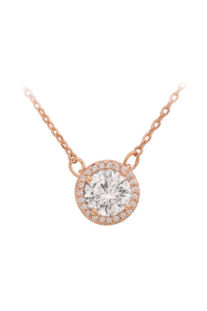 Carraig Donn Rose Gold Disc Drop Pendant