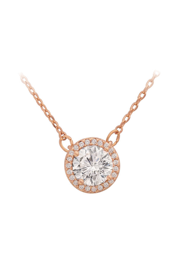 Carraig Donn Rose Gold Disc Drop Pendant