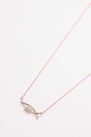 Carraig Donn Rose Gold Double Bar Necklace