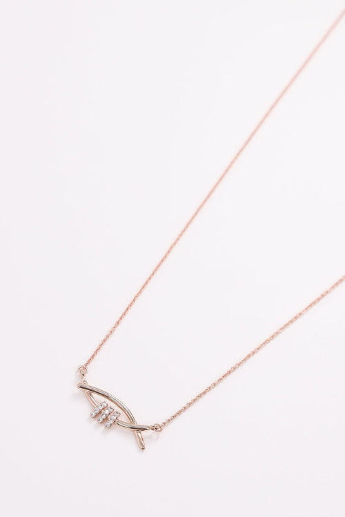 Rose Gold Double Bar Necklace