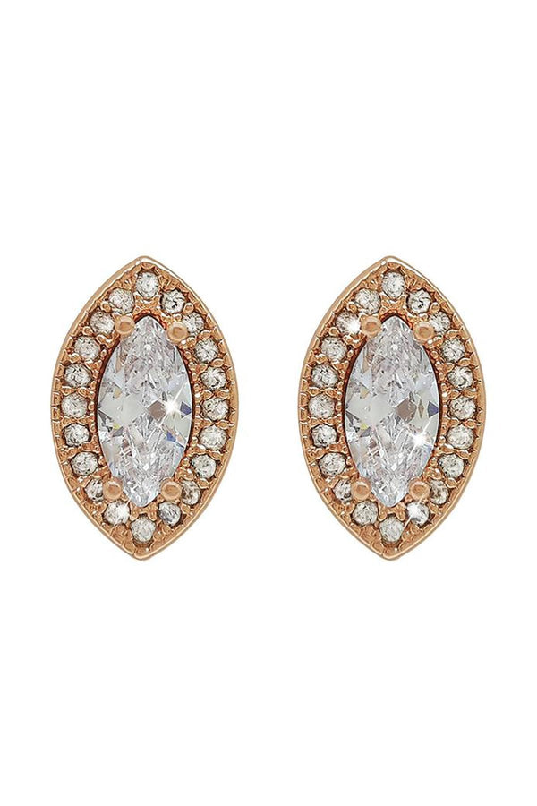 Carraig Donn Rose Gold Marquise Cut Earrings
