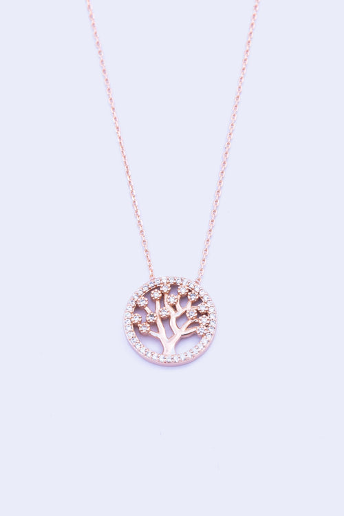 Rose Gold Tree of Life Necklace