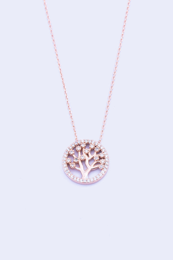Carraig Donn Rose Gold Tree of Life Necklace
