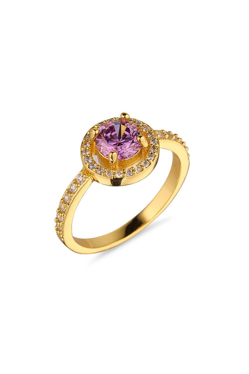 Round Amethyst Ring Size 7