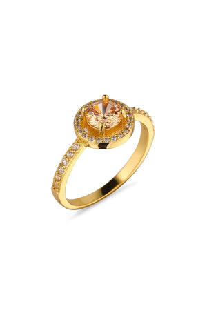 Carraig Donn Round Champagne Ring Size 7