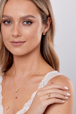 Carraig Donn Round Champagne Ring Size 7