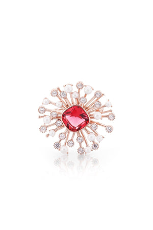 Carraig Donn Ruby With Pearl Brooch