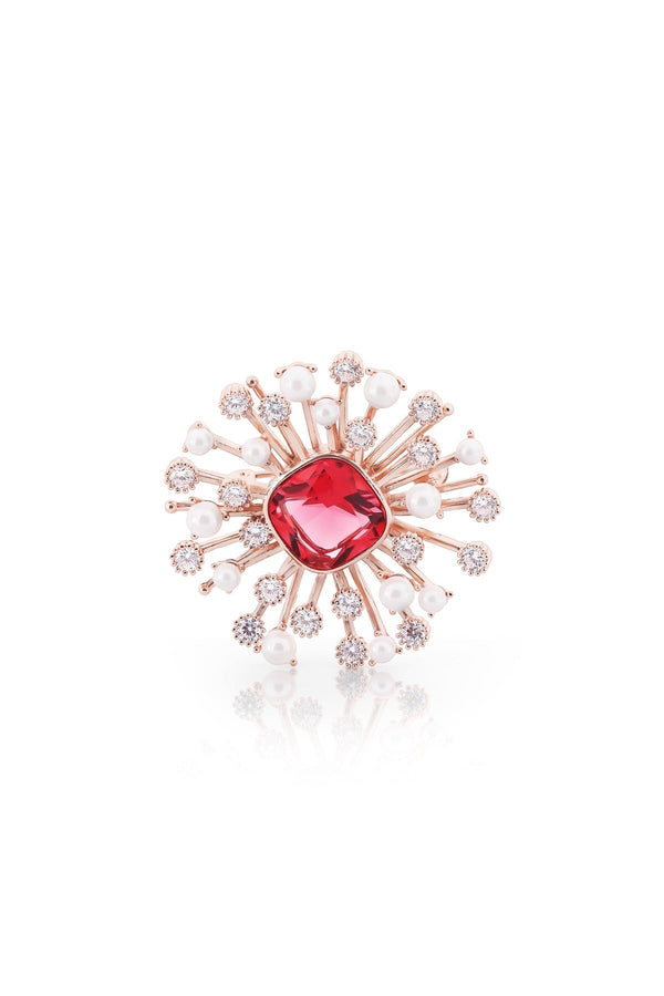 Carraig Donn Ruby With Pearl Brooch