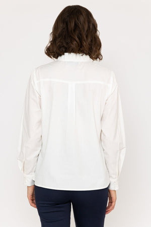Carraig Donn Ruffle Shirt in White