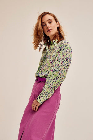 Carraig Donn Ruttens Shirt in Green Print