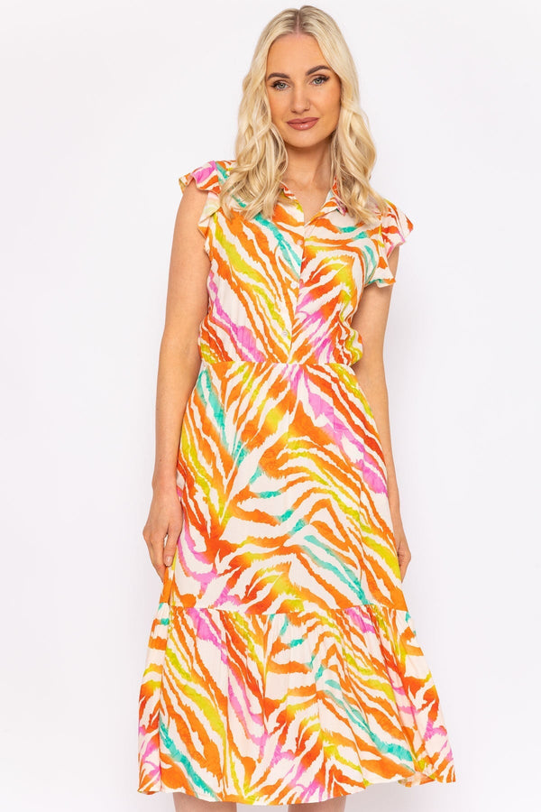 Carraig Donn Sacha Zebra Printed Midi Dress
