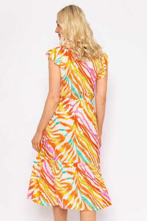 Carraig Donn Sacha Zebra Printed Midi Dress