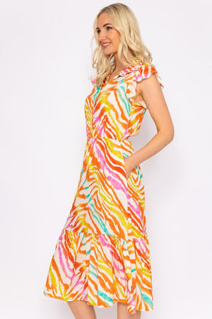 Carraig Donn Sacha Zebra Printed Midi Dress