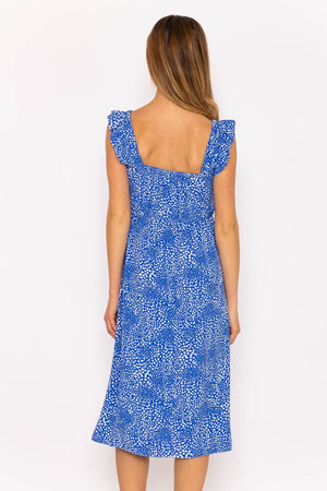 Carraig Donn Sadie Blue Printed Midi Dress