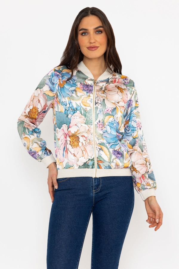 Carraig Donn Sage Printed Bomber Jacket