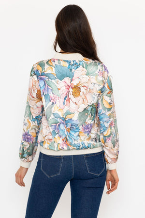 Carraig Donn Sage Printed Bomber Jacket