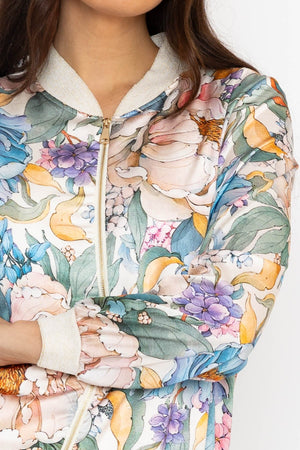 Carraig Donn Sage Printed Bomber Jacket