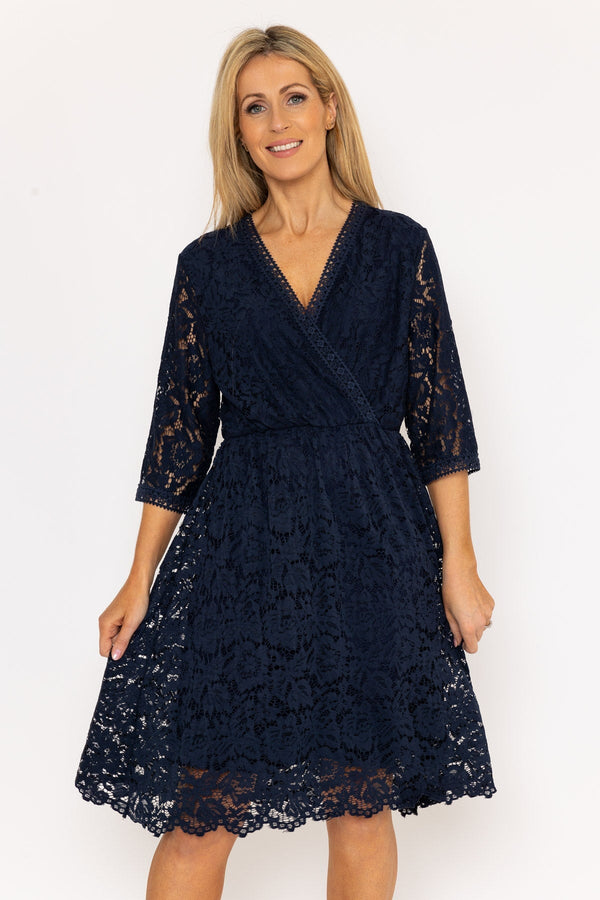 Carraig Donn Sally Midi Dress in Navy