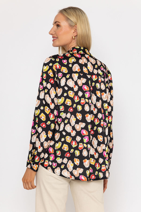 Carraig Donn Sateen Shirt in Black Print