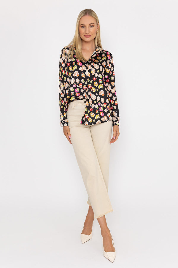 Carraig Donn Sateen Shirt in Black Print