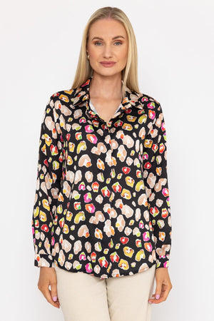 Carraig Donn Sateen Shirt in Black Print