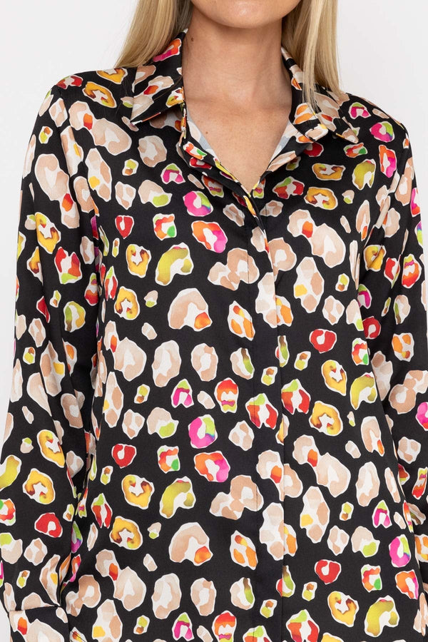 Carraig Donn Sateen Shirt in Black Print
