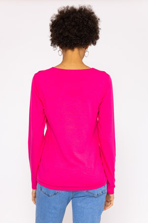 Carraig Donn Scoop Neck Tee in Pink