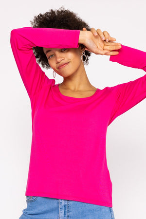 Carraig Donn Scoop Neck Tee in Pink