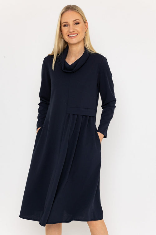 Scuba Roll Neck Midi Dress