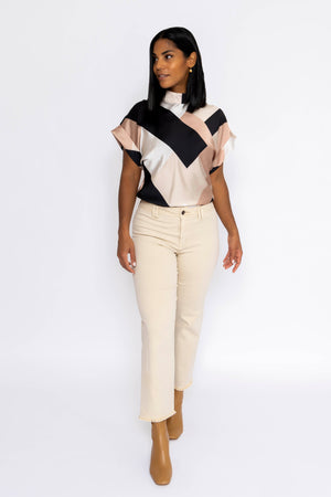 Carraig Donn Seamless Hem Jeans in Cream