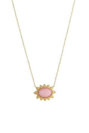 Carraig Donn Semi Precious Pink Jade Stone Necklace
