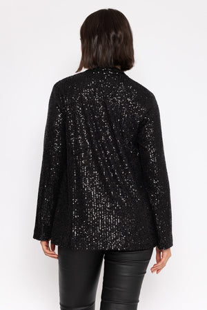 Carraig Donn Sequin Chuck On Jacket in Black