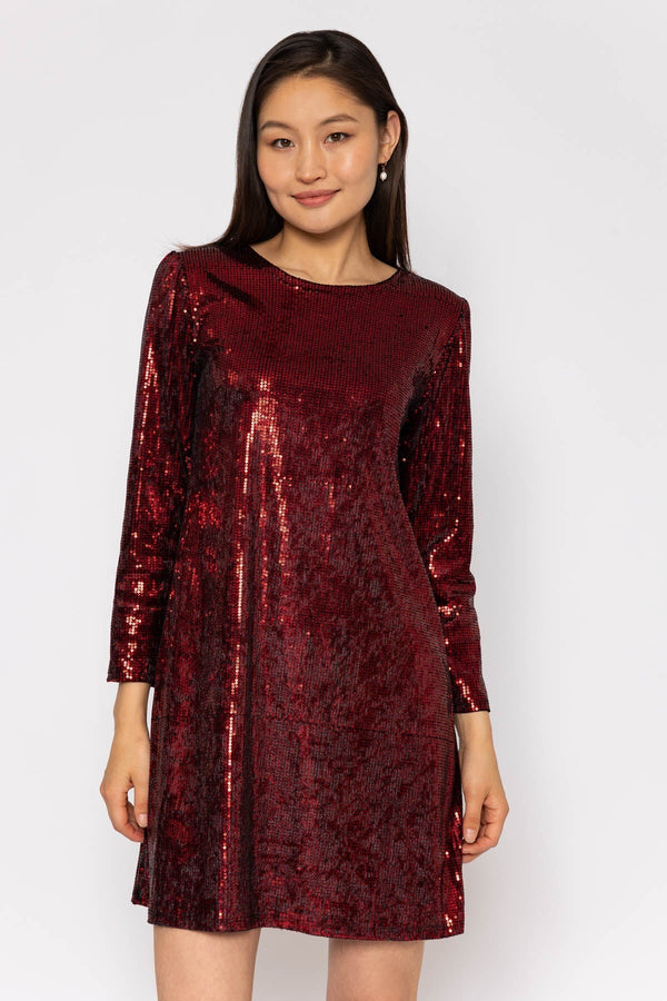 Carraig Donn Sequin Mini Dress in Red