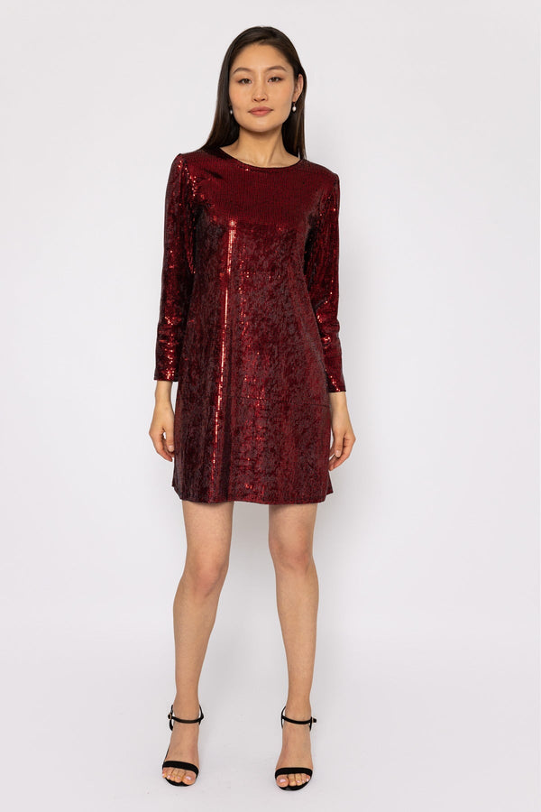 Carraig Donn Sequin Mini Dress in Red
