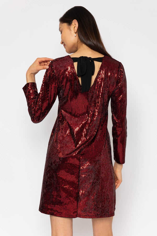 Carraig Donn Sequin Mini Dress in Red