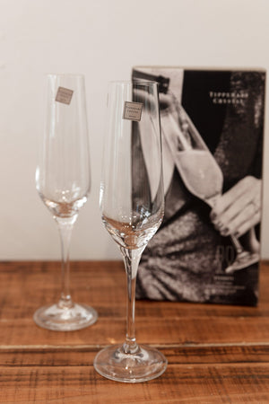 Carraig Donn Set of 2 Crystal Champagne Glasses