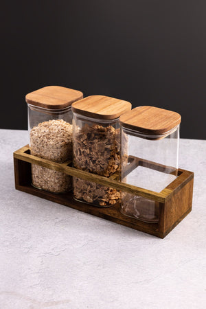 Carraig Donn Set Of 3 Lidded Storage Jars
