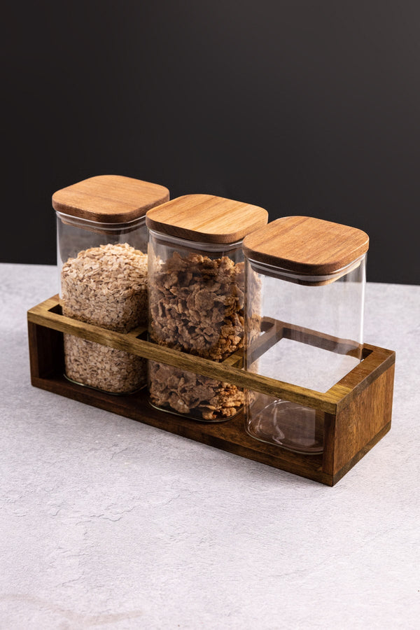 Carraig Donn Set Of 3 Lidded Storage Jars