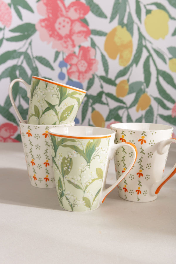 Carraig Donn Set Of 4 Country Chic Mugs
