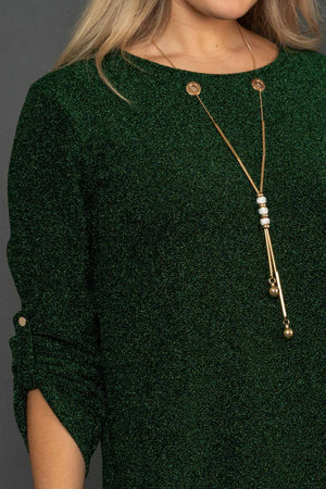 Carraig Donn Shimmer Top in Green